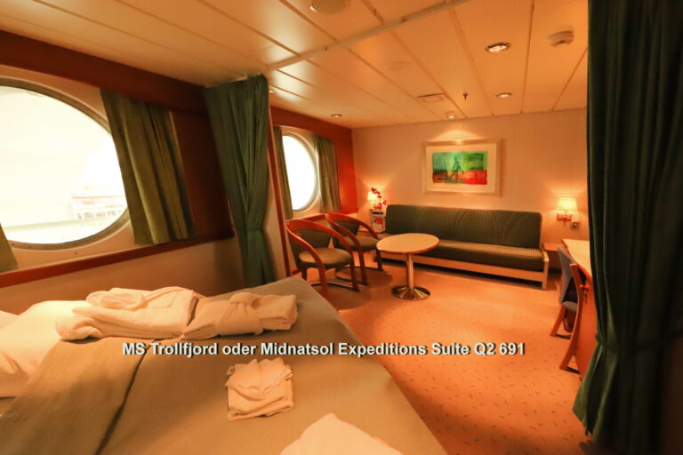 MS Trollfjord oder Midnatsol Typ Q2 Kabine 691