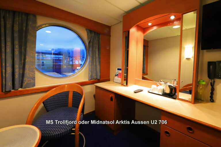 MS Trollfjord oder Midnatsol Typ U2 Kabine 706