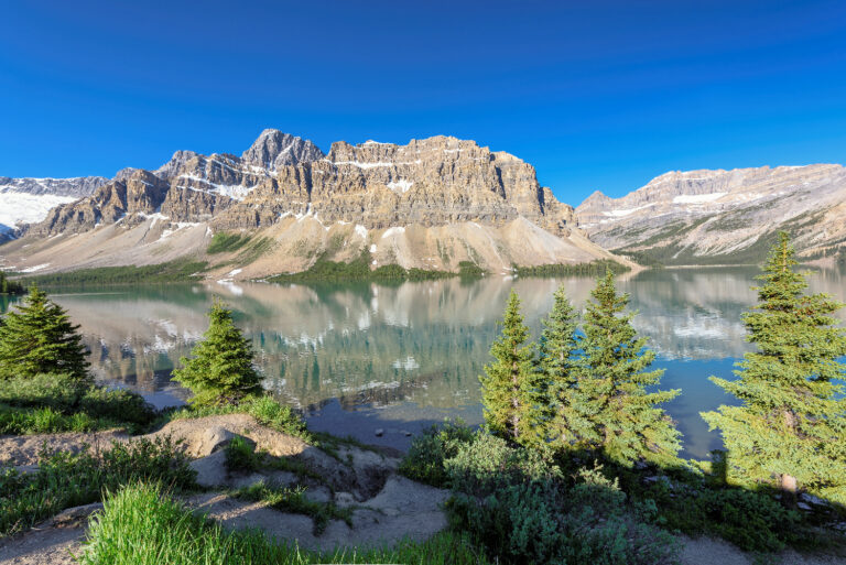 Kanada Alberta Banff Bow See am Icefields Parkway Rocky Mountains