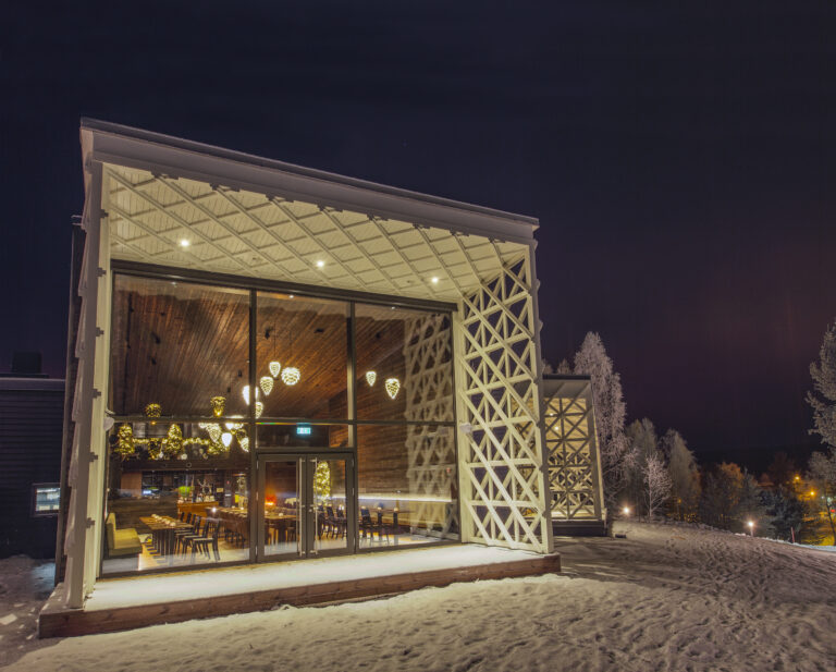 Arctic TreeHouse Hotel Main building Rakas Restaurant Bar